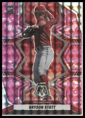 Bryson Stott 2022 Panini Mosaic Pink Camo Mosaic #272 Philadelphia Phillies - Baseball Card Single