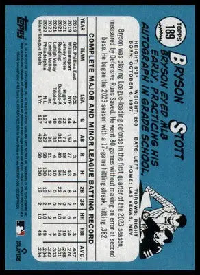 Bryson Stott 2023 Topps Archives #189 Philadelphia Phillies - Baseball Card Single