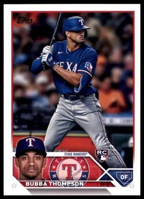 Bubba Thompson Rookie 2023 Topps #597 Texas Rangers - Baseball Card Single