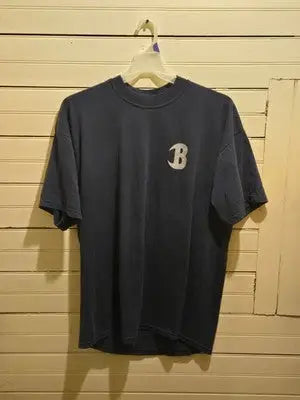 Buchanans Auto Detailing Shirt Mens Navy Short Sleeve Chest Logo Back Print - Apparel