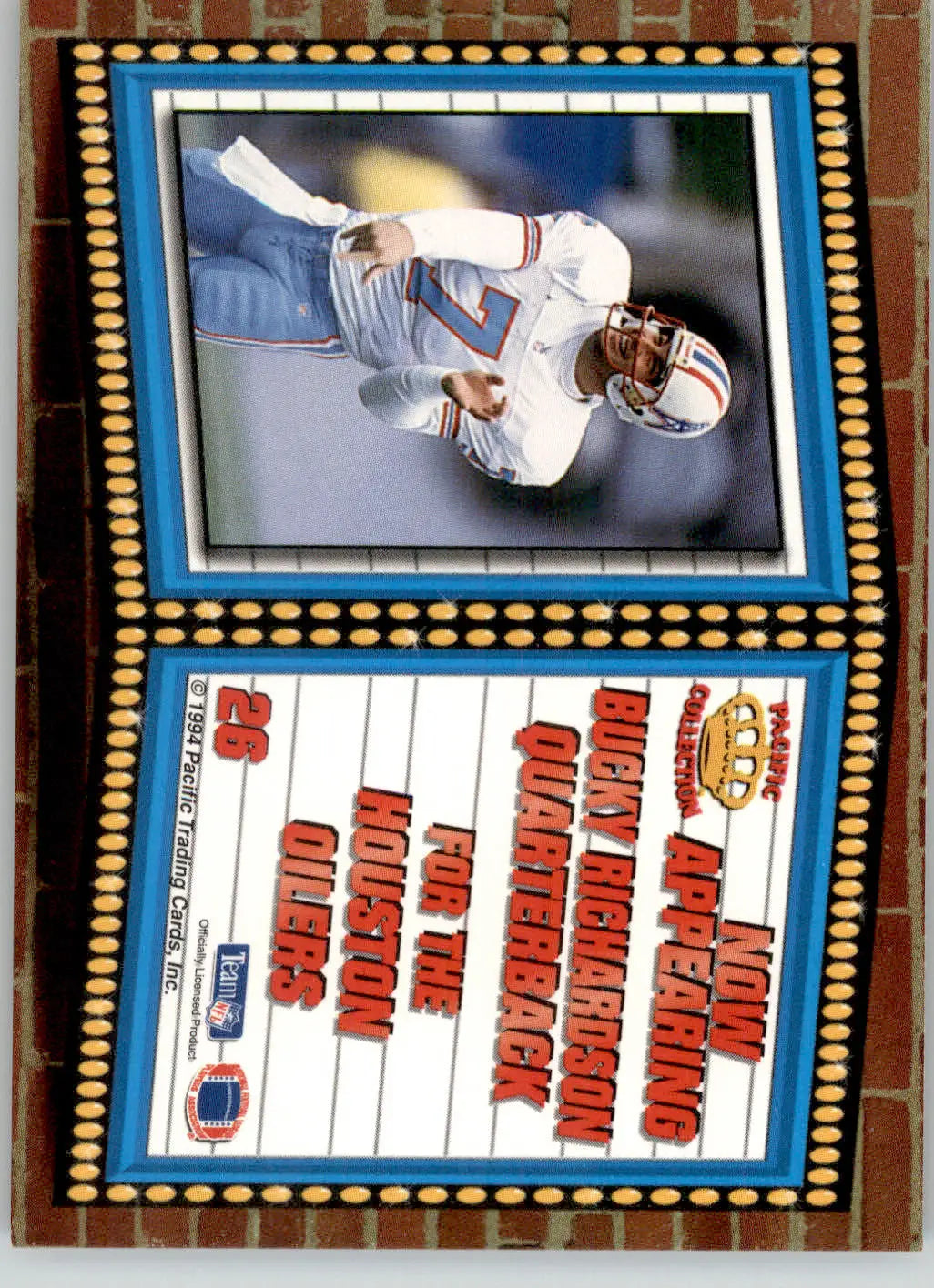 Bucky Richardson - 1994 Pacific - #26 - Marquee Prisms Football - Football Card Single