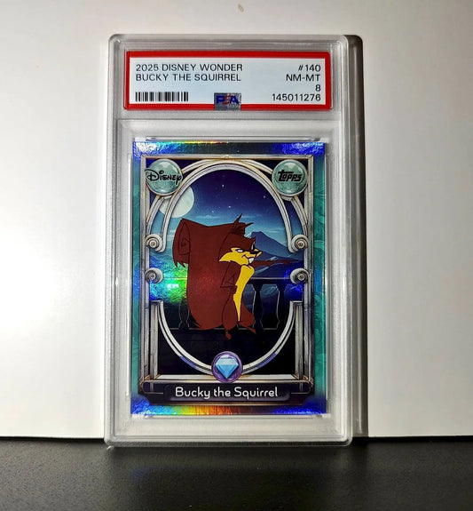 Bucky the Squirrel 2025 Topps Disney #140 Diamond The Emperor’s New Groove PSA 8 - Non-Sports Card Single