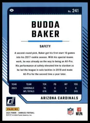Budda Baker 2024 Donruss #241 Arizona Cardinals - Football Card Single