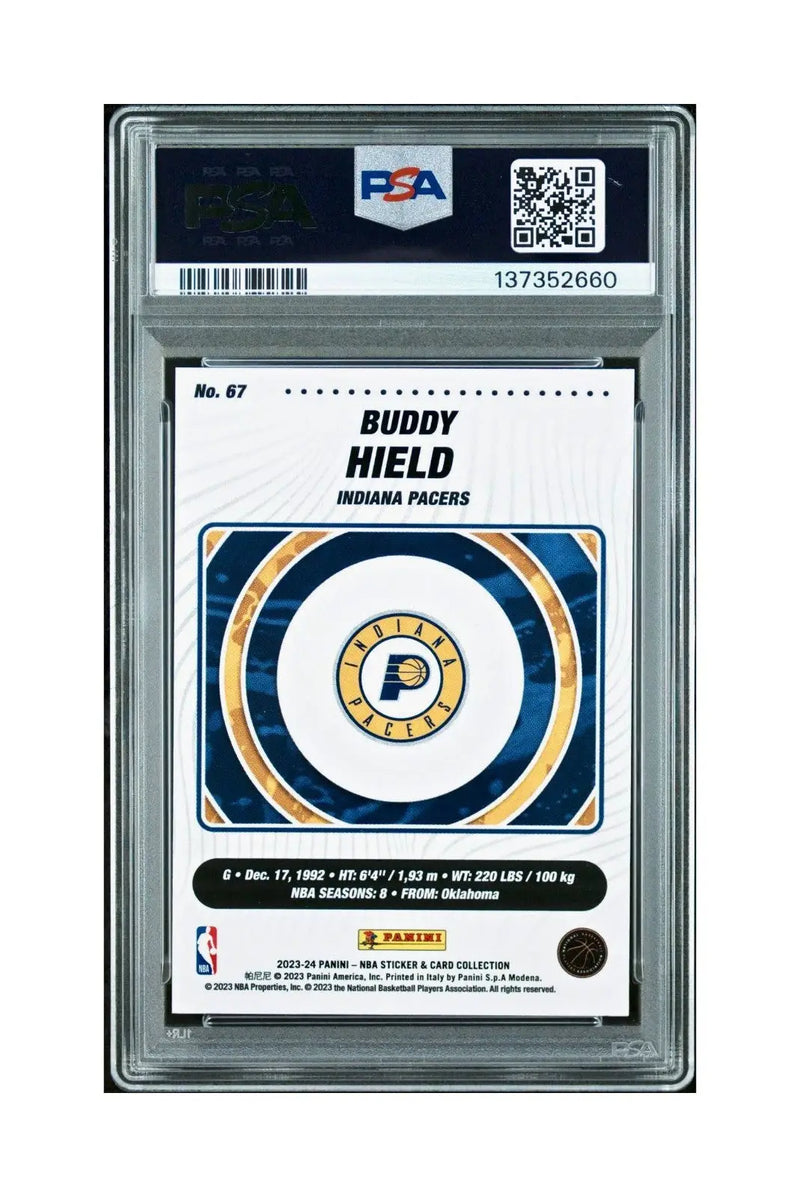Buddy Held 2023-24 Panini Sticker Cards #67 034/050 Orange Foil PSA 8 NM-MT - Basketball Card Single