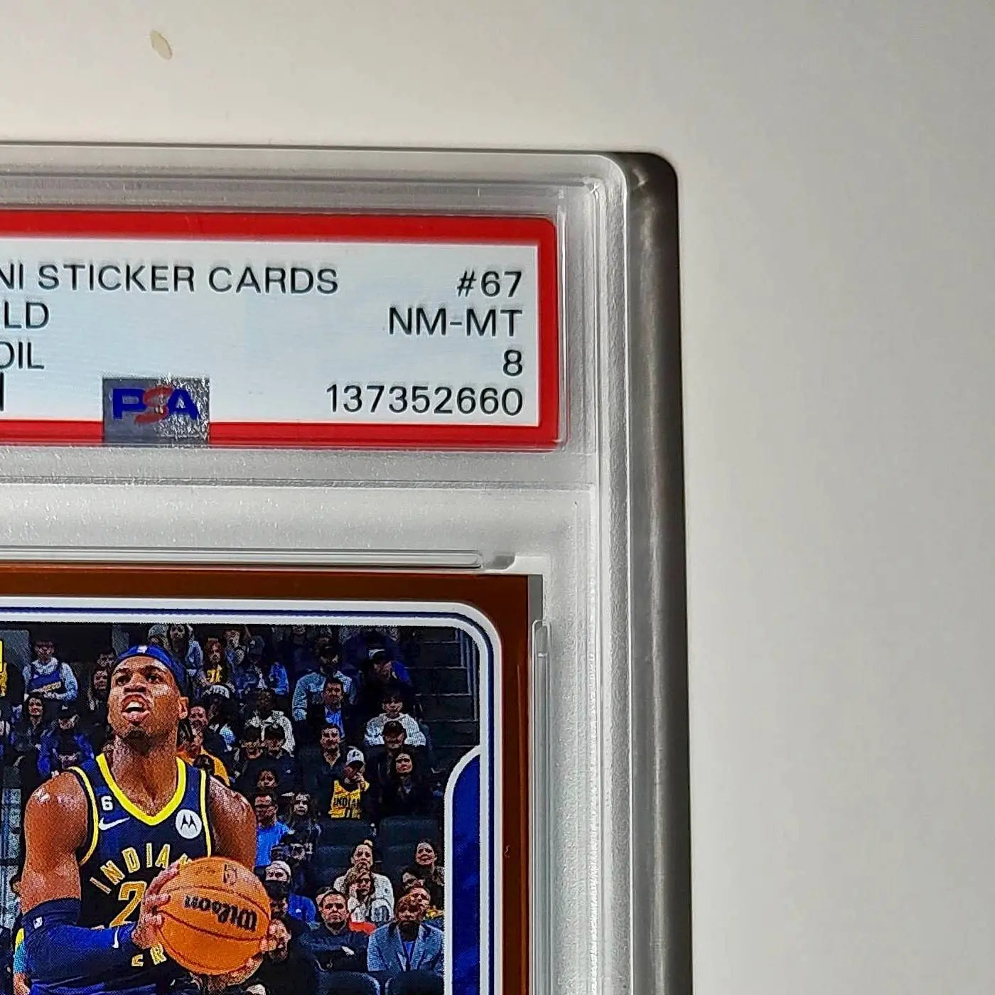 Buddy Held 2023-24 Panini Sticker Cards #67 034/050 Orange Foil PSA 8 NM-MT - Basketball Card Single