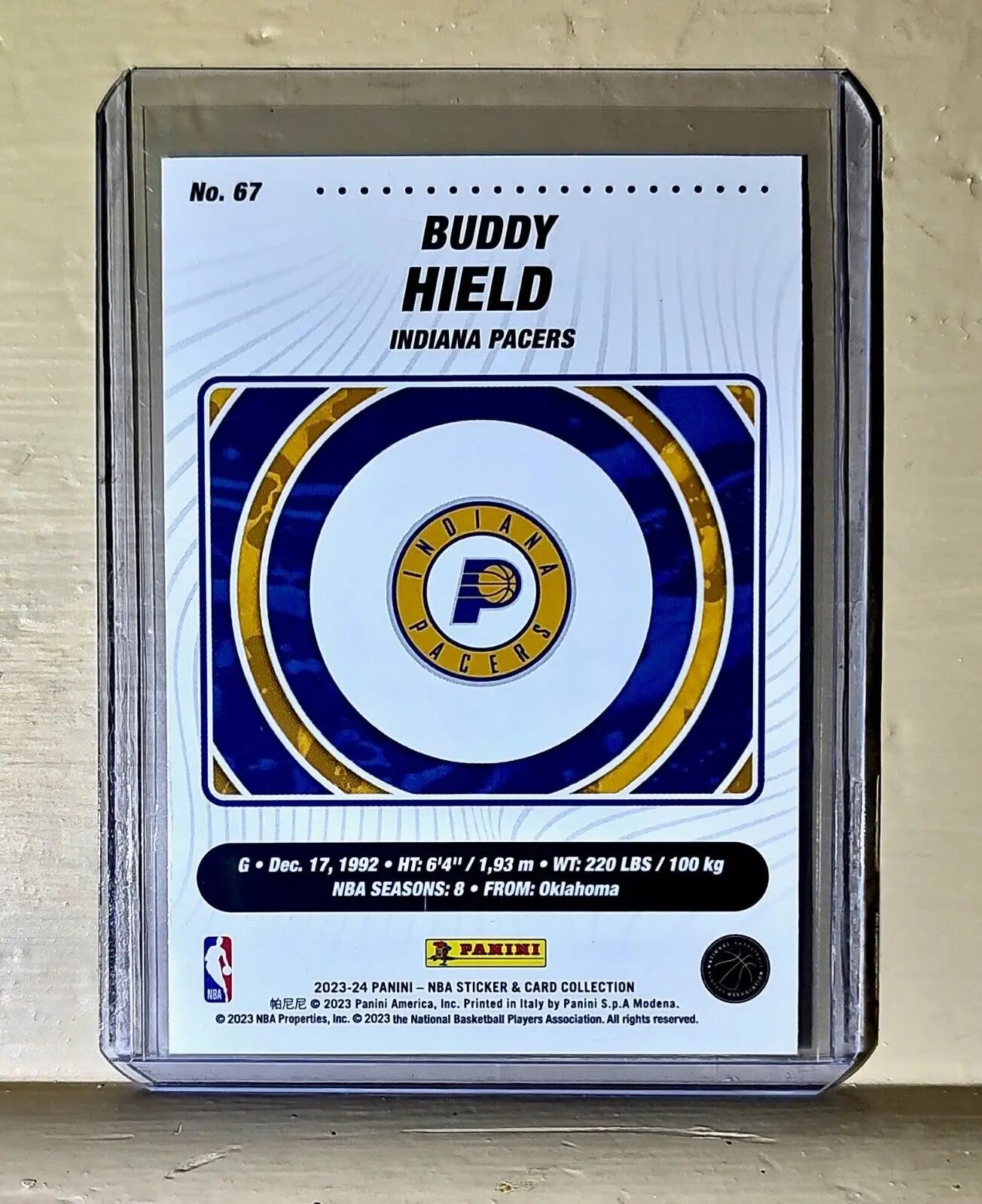 Buddy Hield 2023-24 Panini NBA Basketball #67 Card Indiana Pacers - Basketball Card Single