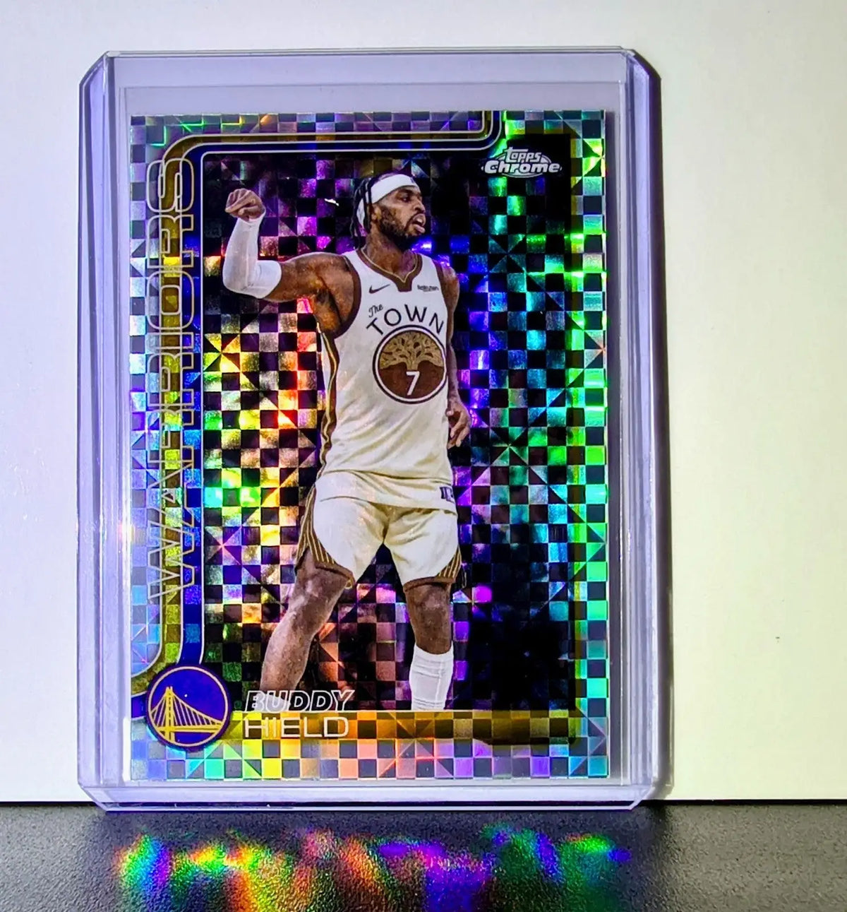 Buddy Hield 2025-26 NBA Topps Chrome Update X-Fractor #99 Card State Warriors - Basketball Card Single