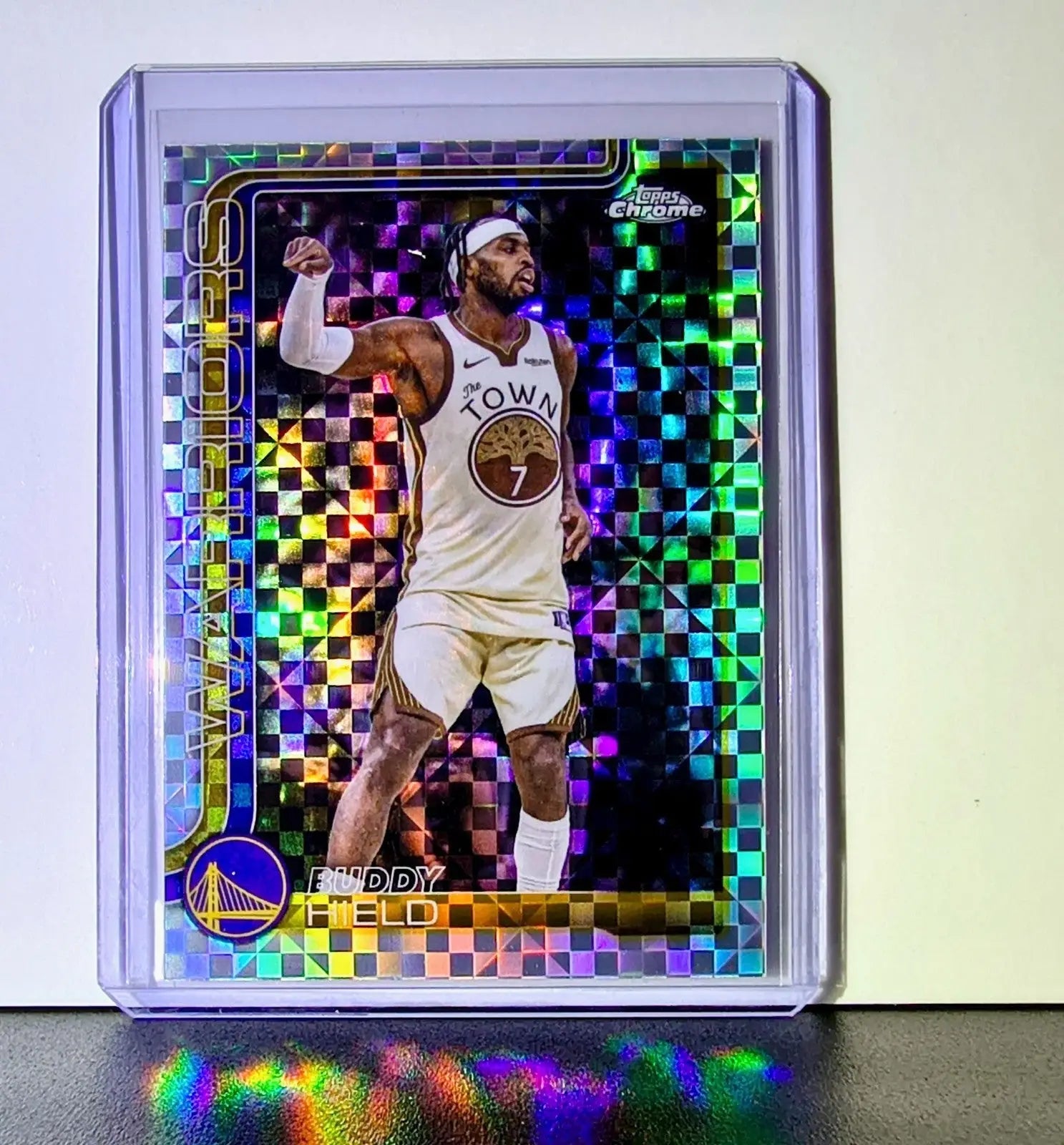 Buddy Hield 2025-26 NBA Topps Chrome Update X-Fractor #99 Card State Warriors - Basketball Card Single