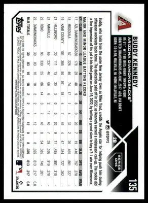 Buddy Kennedy Rookie 2023 Topps #135 Arizona Diamondbacks - Baseball Card Single