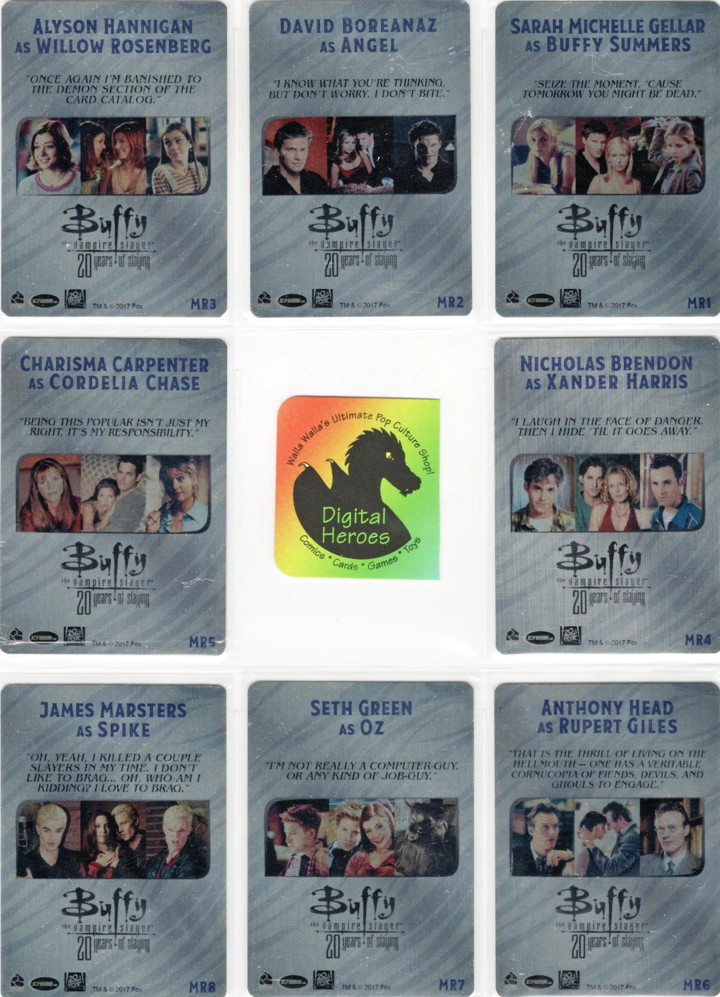 Buffy Ultimate Collectors Series 3 Metal Retrospectives Insert Set trading cards展示