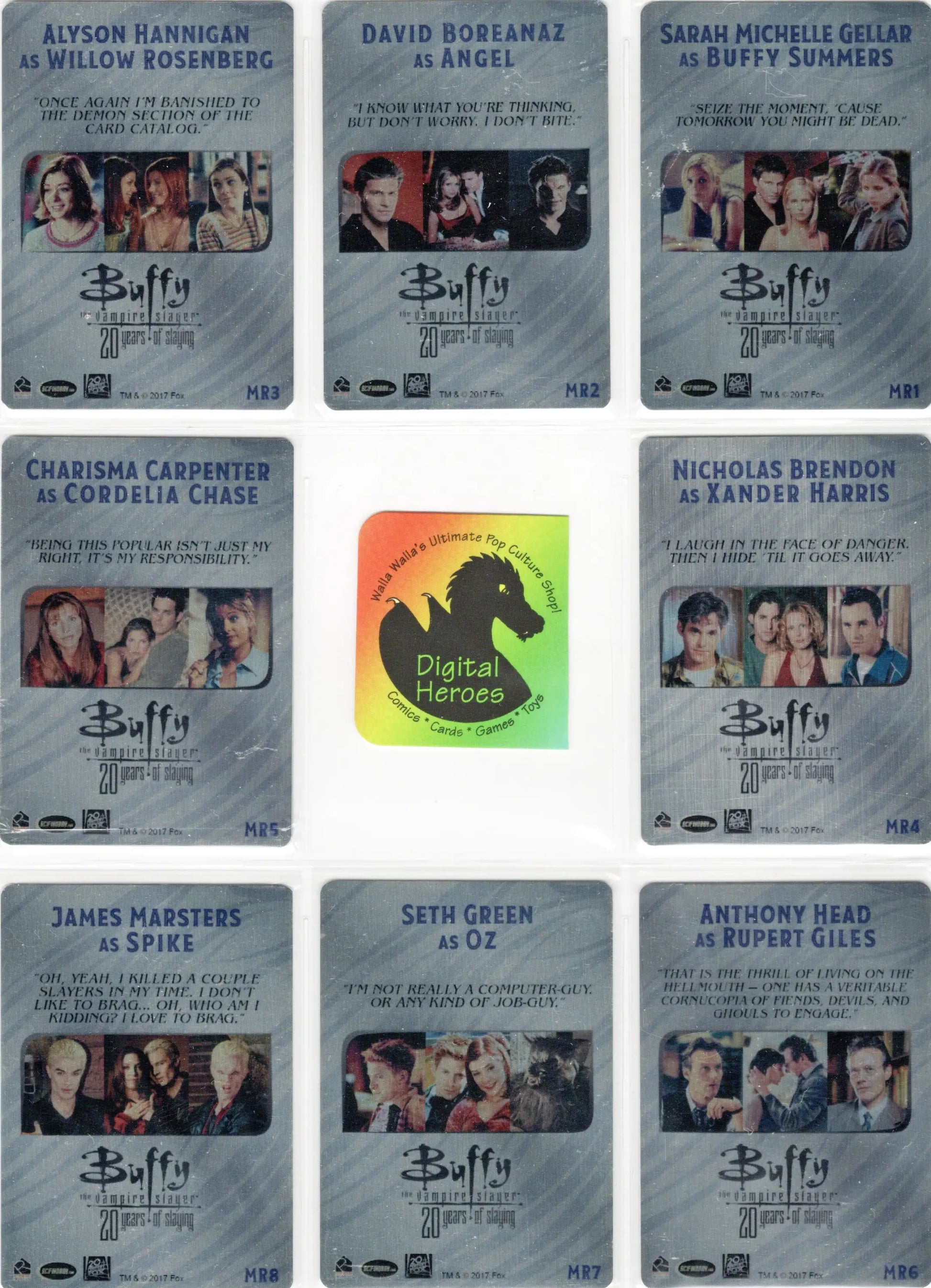 Buffy Ultimate Collectors Series 3 Metal Retrospectives Insert Set trading cards展示