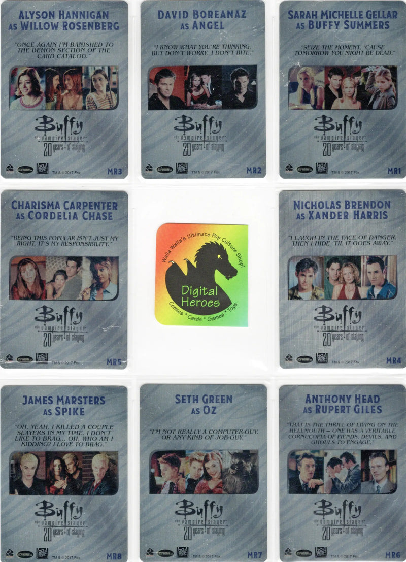 Buffy Ultimate Collectors Series 3 Metal Retrospectives Insert Set trading cards展示