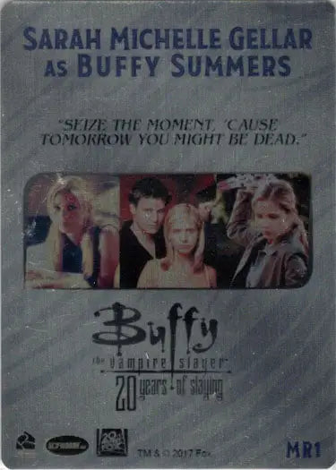 Buffy Ultimate Collectors Series 3 insert card featuring character images and quote