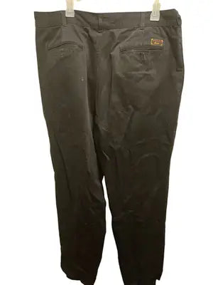 Bugle Boy Pants Mens 34 Black Pleated Front Relaxed Dress Trousers Classic - Apparel