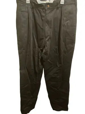 Bugle Boy Pants Mens 34 Black Pleated Front Relaxed Dress Trousers Classic - Apparel