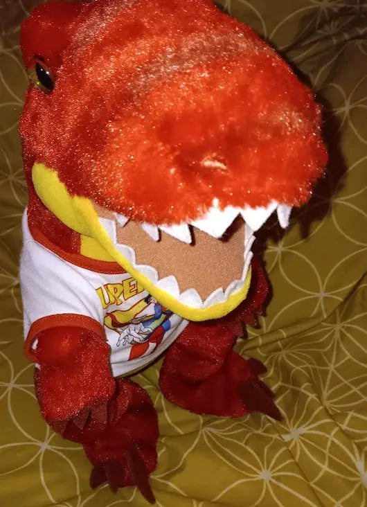 Build a Bear Red Raptor Stuffed Animal Toys Dinosaur T-Rex 19’’ Superman Shirt On - Collectibles