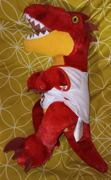 Build a Bear Red Raptor Stuffed Animal Toys Dinosaur T-Rex 19’’ Superman Shirt On - Collectibles