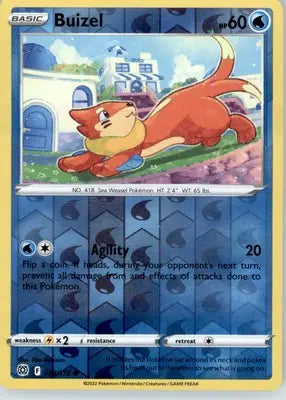 Buizel - SWSH09: Brilliant Stars - Reverse Holo LP - #038/172 - Pokémon Card Single