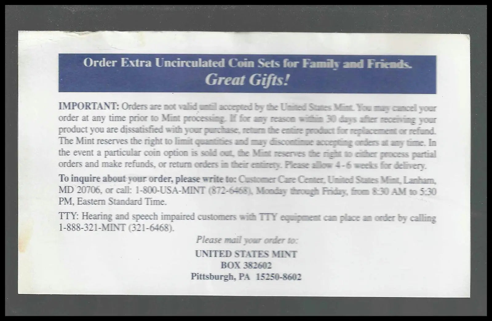 Bulk Lot of 4 U.S. Mint Uncirculated Sets – 1985‑P 2002 P & D 2004‑D – All Com - Coins & Currency
