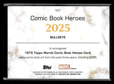 🌟 Bullseye, 2025 Topps Marvel 1975 Golden Anniversary #107 🌟 - Marvel Card Single