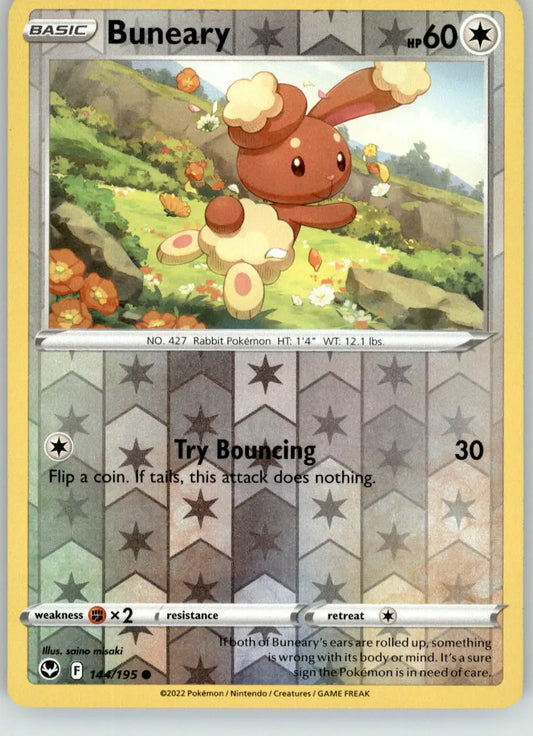 Buneary - Silver Tempest - 144/195 - Reverse Holo LP Pokemon - Pokémon Card Single