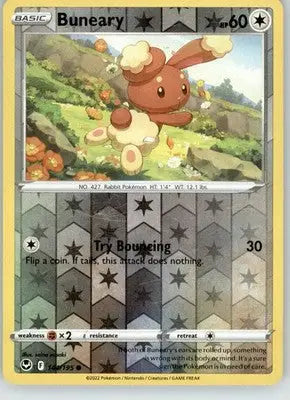 Buneary - Silver Tempest - 144/195 - Reverse Holo LP Pokemon - Pokémon Card Single