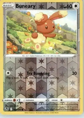 Buneary - SWSH12: Silver Tempest - Reverse Holo LP - #144/195 - Pokémon Card Single