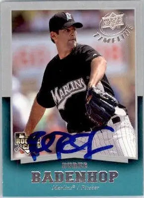 Burke Badenhop - 2008 Upper Deck Timeline - #88 - AUTO Baseball - Baseball Card Single
