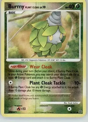 Burmy Plant Cloak - Secret Wonders - 78/132 - Reverse Holo HP Pokemon - Pokémon Card Single