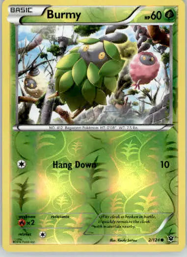 Burmy - XY - Fates Collide - 2/124 - Reverse Holo LP - Pokémon Card Single