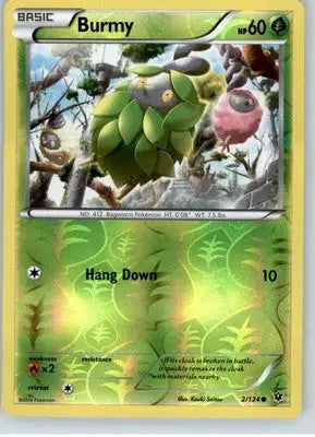 Burmy - XY - Fates Collide - Reverse Holo LP - #2/124 - Pokémon Card Single