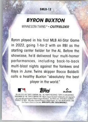Byron Buxton - 2023 Topps - #SMLB-12 - Stars of MLB Baseball - Baseball Card Single