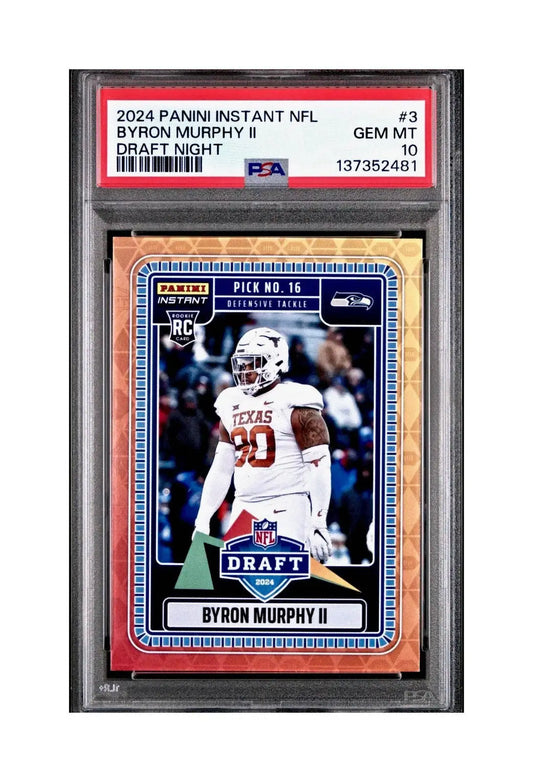 Byron Murphy II 2023 Panini Draft Night #NFLDN-3 Rookie Seattle Seahawks PSA 10 - Football Card Single