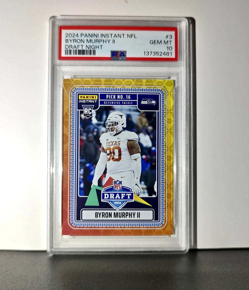 Byron Murphy II 2023 Panini Draft Night #NFLDN-3 Rookie Seattle Seahawks PSA 10