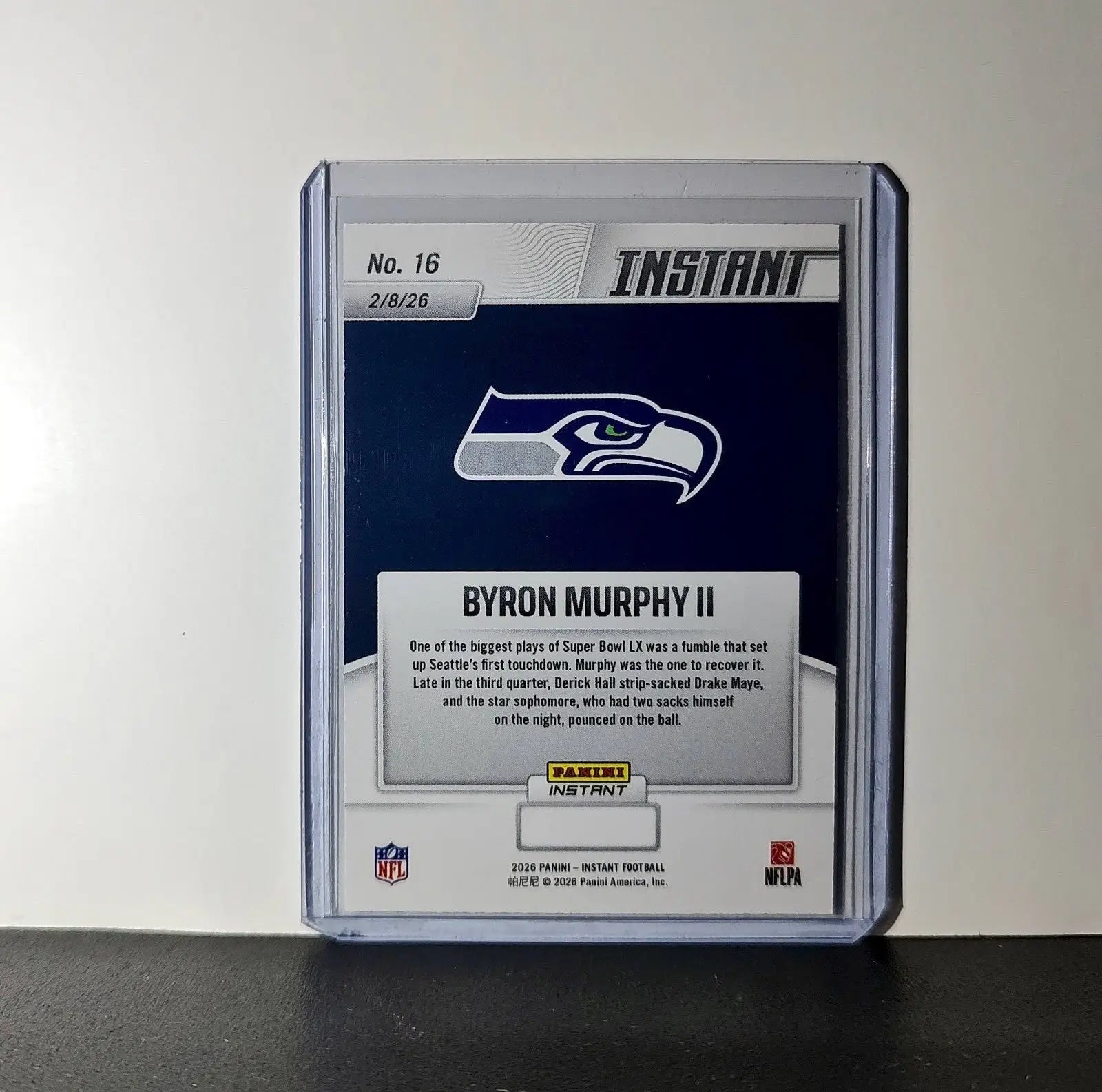 Byron Murphy II 2026 Panini NFL Super Bowl LIX Champions #16 Seattle Seahawks - Football Card Single