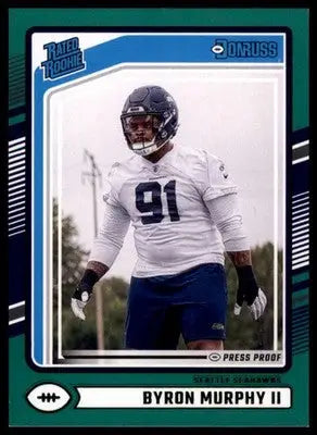 Byron Murphy II Rookie 2024 Donruss Press Proof Green #321 Seattle Seahawks