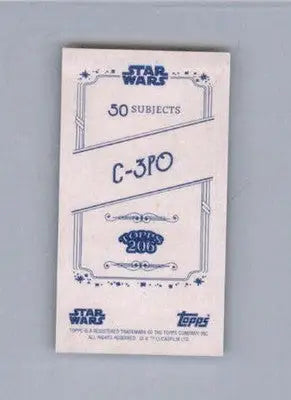 C-3PO - 2022 Topps Star Wars 206 - #NNO - Star Wars Card Single