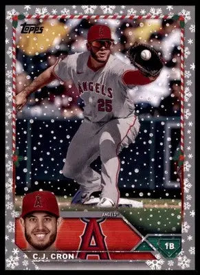 C.J. Cron 2023 Topps Holiday Metallic #H139 Los Angeles Angels