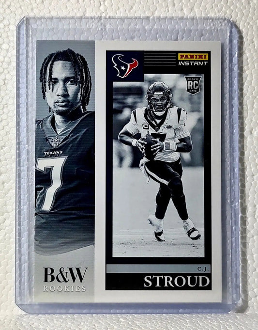 C.J. Stroud 2023 Panini NFL #2 Black & White Rookies Card Houston Texans 1/216 - Football Card Single