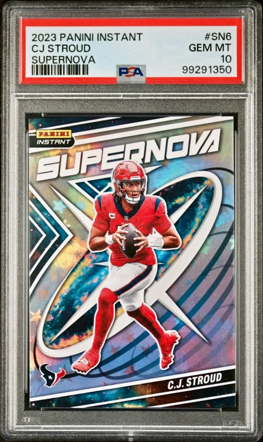 C.J. Stroud 2023 Panini Supernova NFL #SN-6 Football Card Graded PSA 10 Gem - Football Card Single