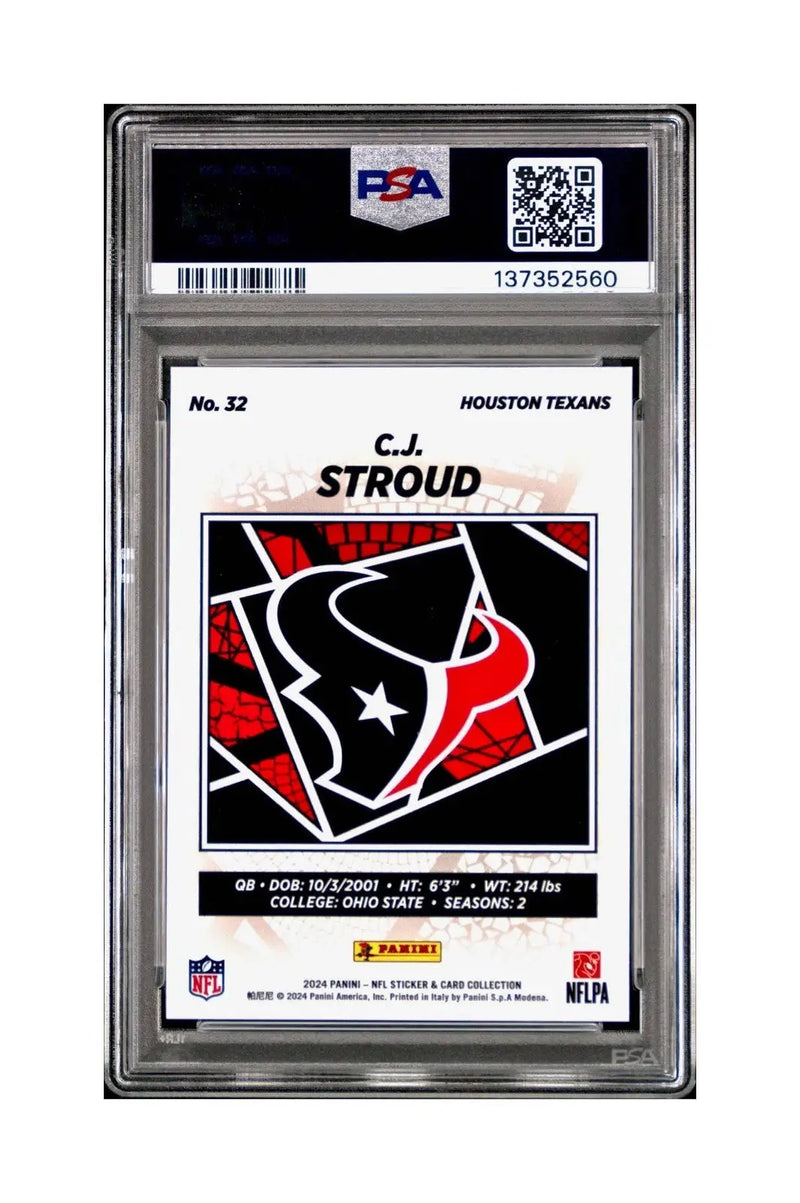 C.J. Stroud 2024 Panini Sticker Collection #32 PSA 8 NM-MT