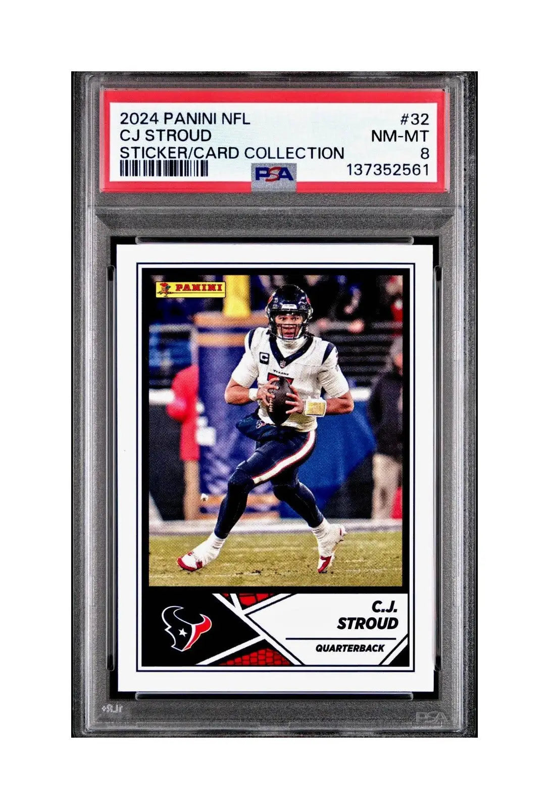 C.J. Stroud 2024 Panini Sticker Collection #32 PSA 8 NM-MT - Football Card Single