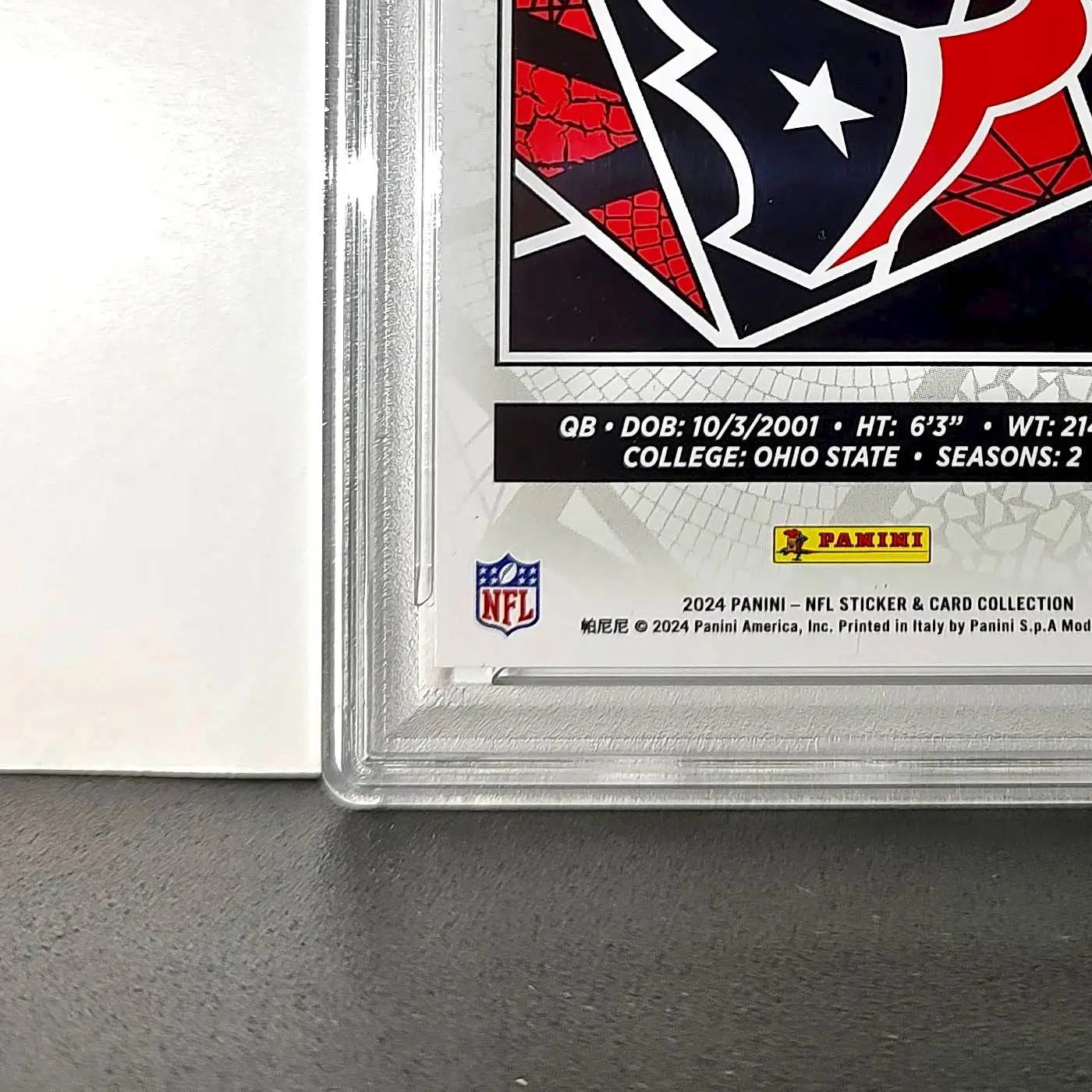 C.J. Stroud 2024 Panini Sticker Collection #32 PSA 8 NM-MT - Football Card Single