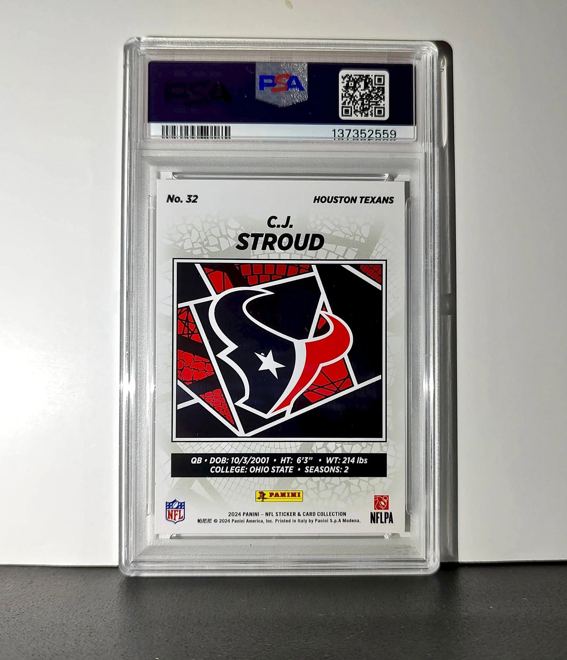 C.J. Stroud 2024 Panini Sticker Collection #32 PSA 9 Mint