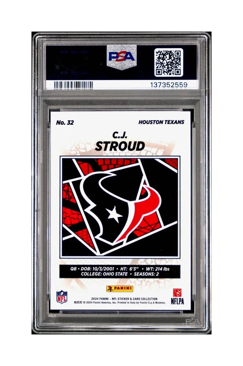 C.J. Stroud 2024 Panini Sticker Collection #32 PSA 9 Mint