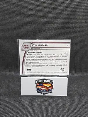 2024-25 Bowman University Chrome Sapphire Edition - Josh Hubbard #35 (RC) - Basketball Card Single