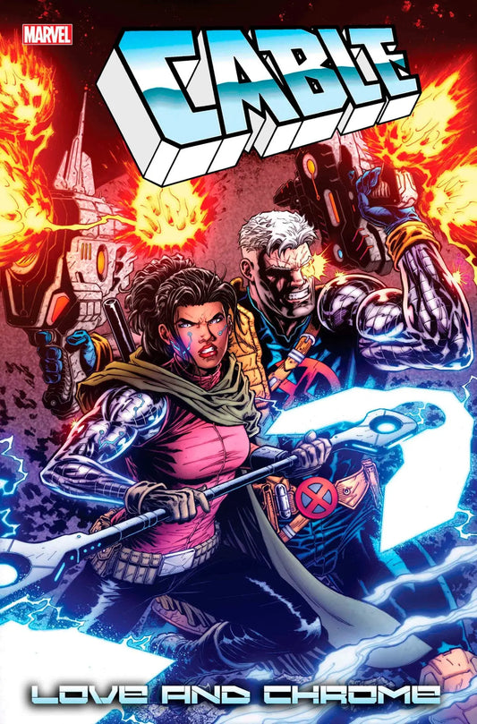Comic book cover of Cable Love And Chrome #2 featuring techno-organic virus artwork