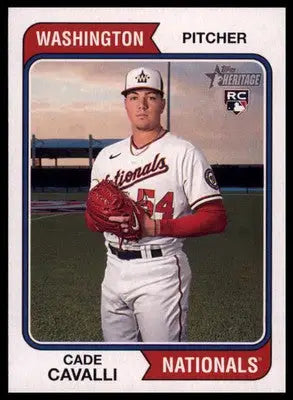 Cade Cavalli Rookie 2023 Topps Heritage #188 Washington Nationals