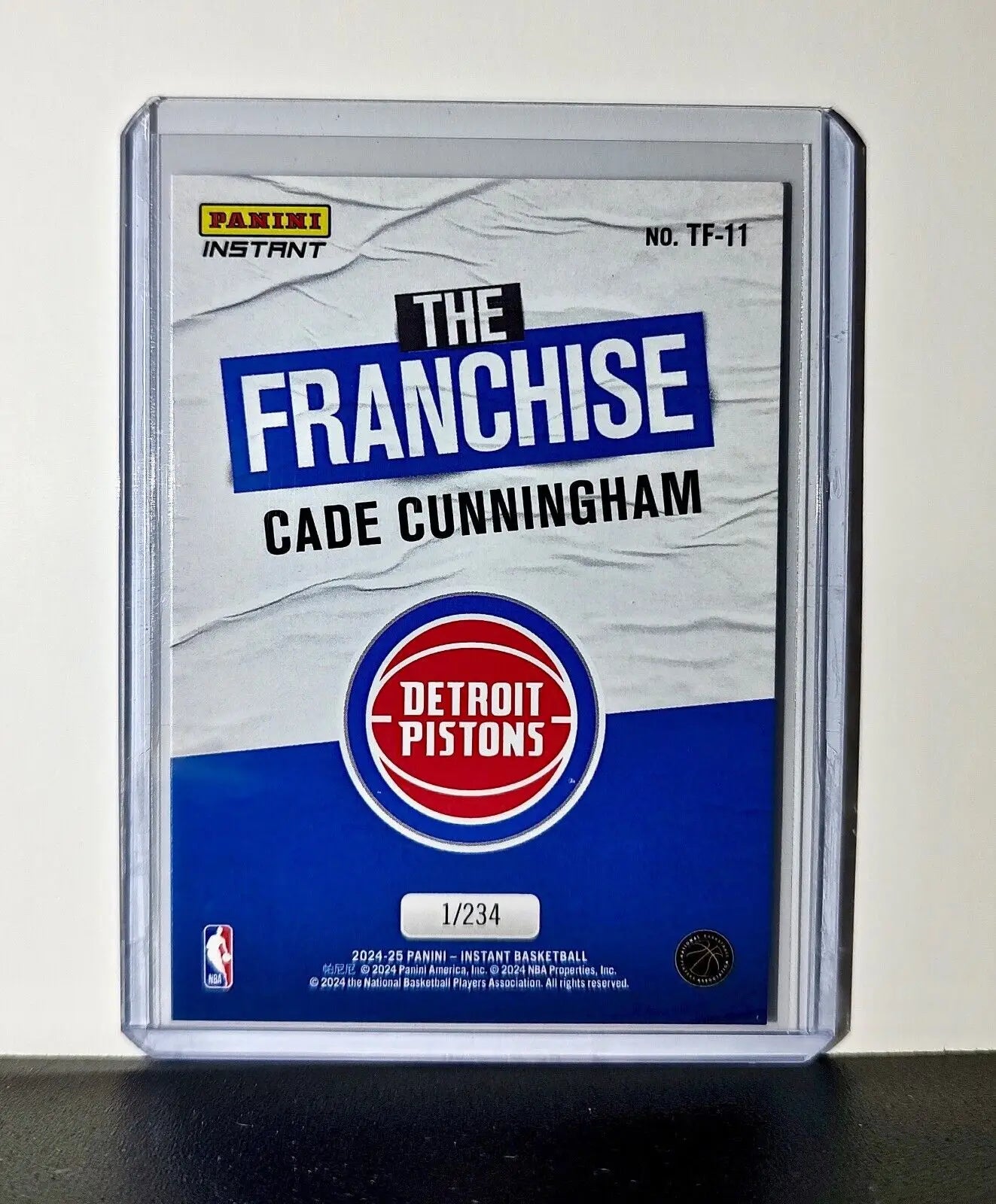 Cade Cunningham 2024-25 Panini The Franchise NBA #11 Card Pistons 1/234 - Basketball Card Single