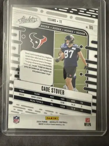 Cade Stover Rookie 2 Card Lot - Texans - Football Card Single